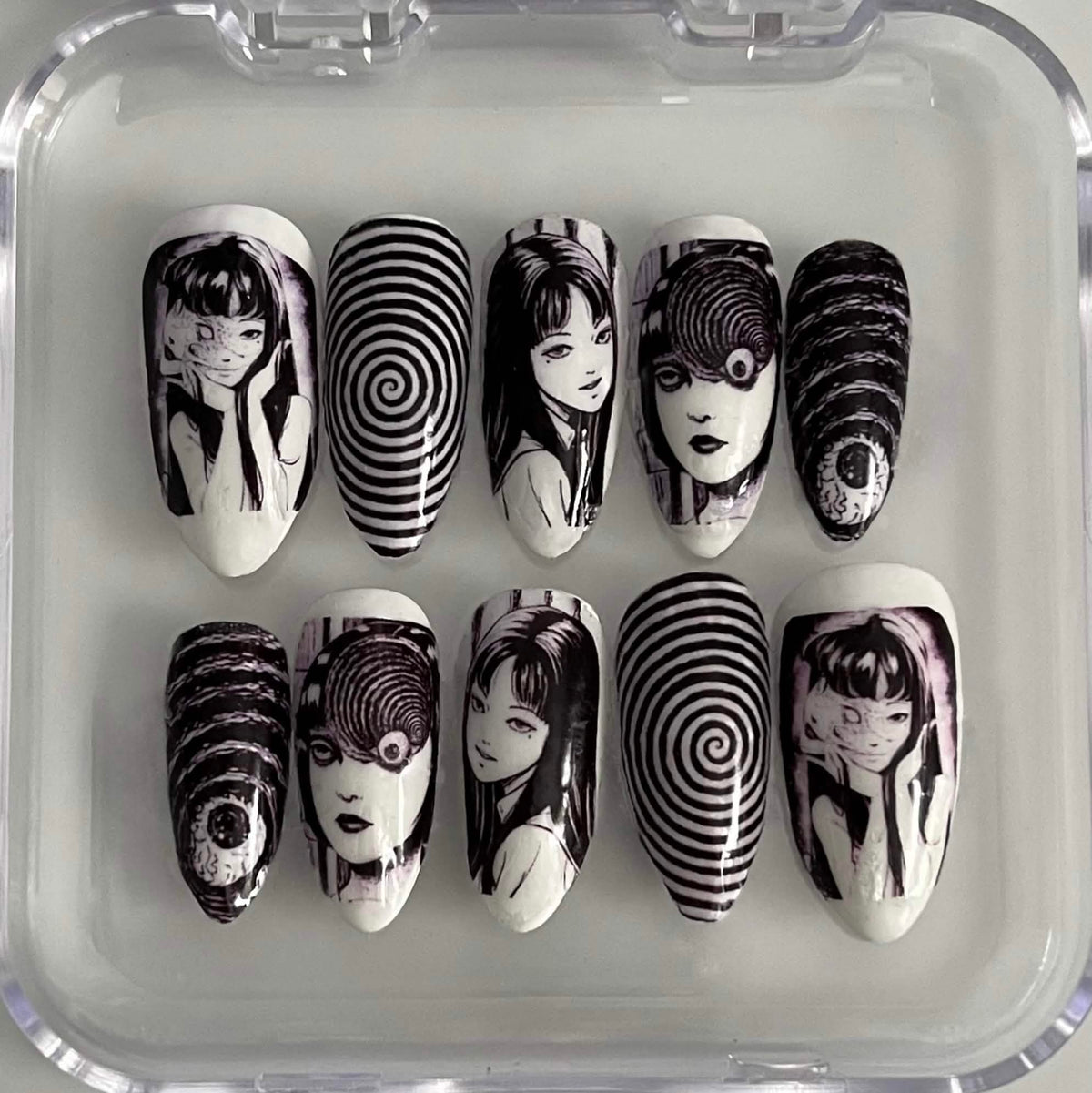 Junji Ito’s Tomie press-on nails