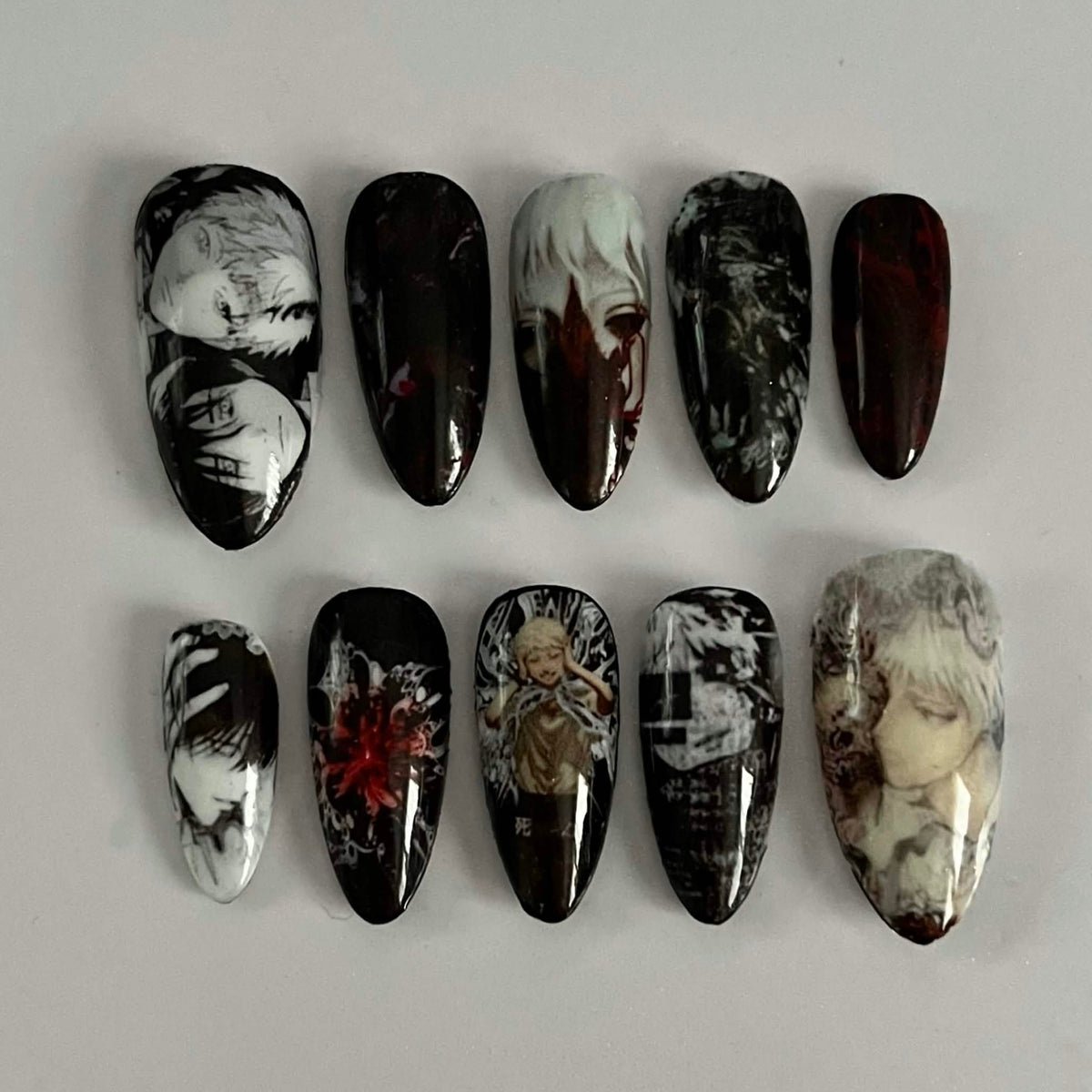 The Summer Hikaru Died press-on nails