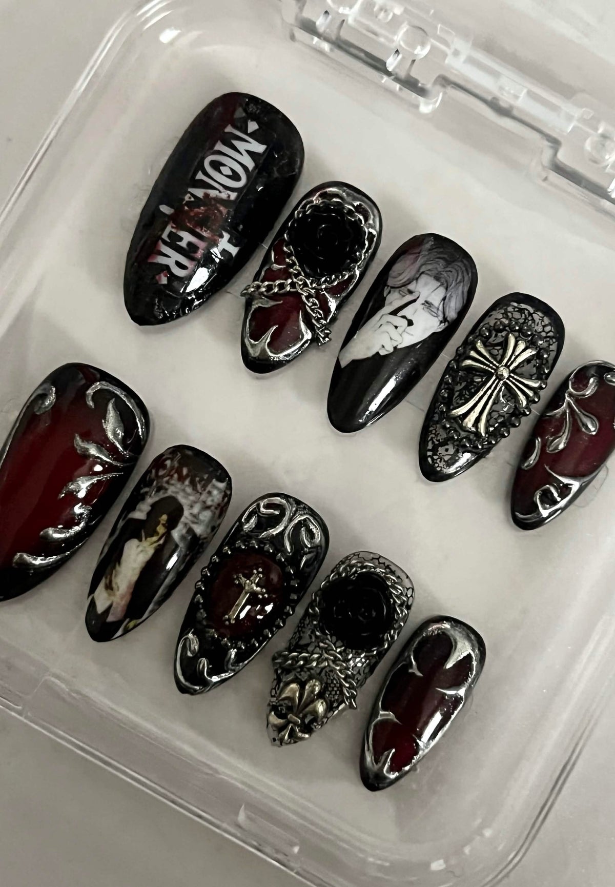Monster press-on nails