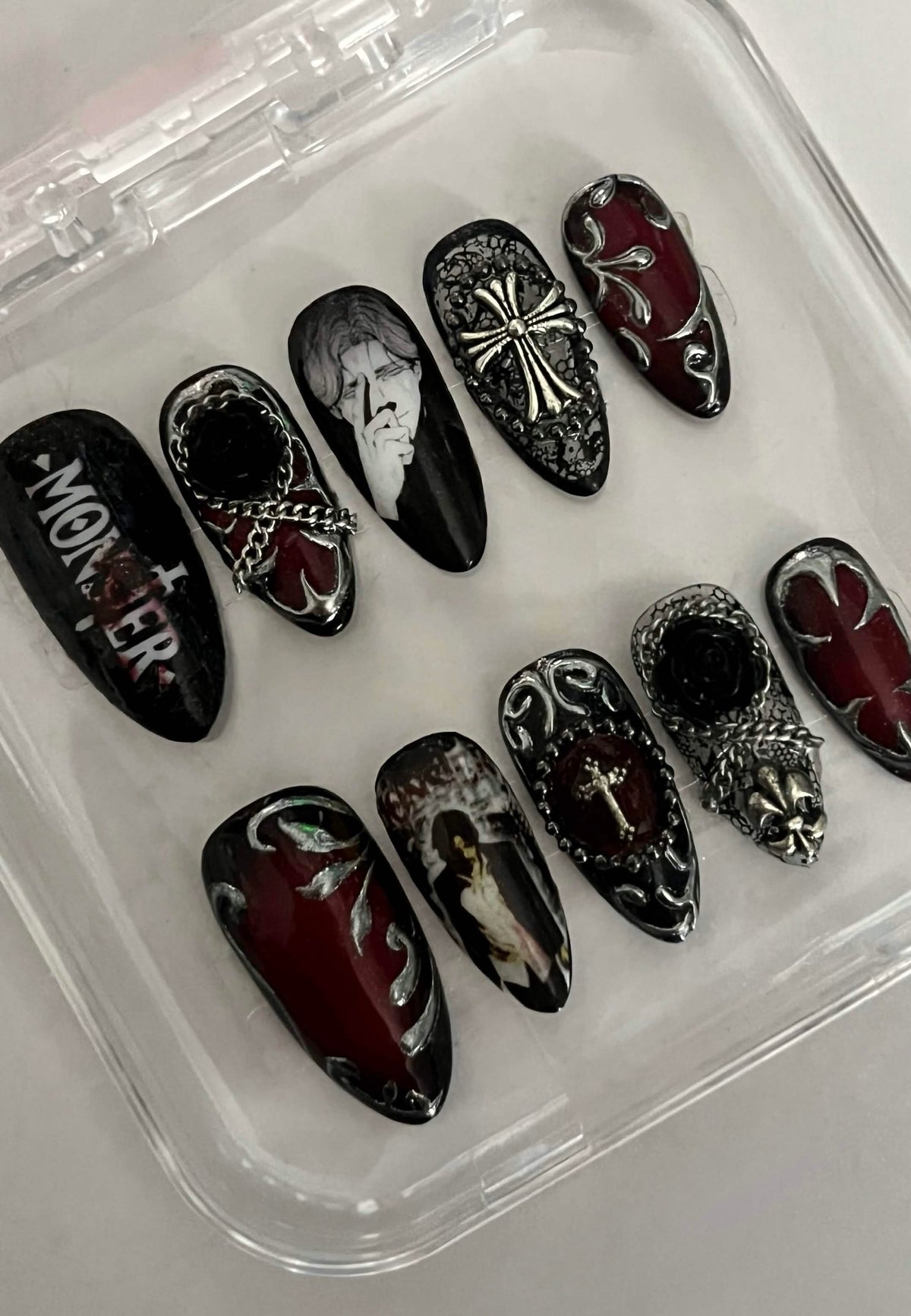 Monster press-on nails