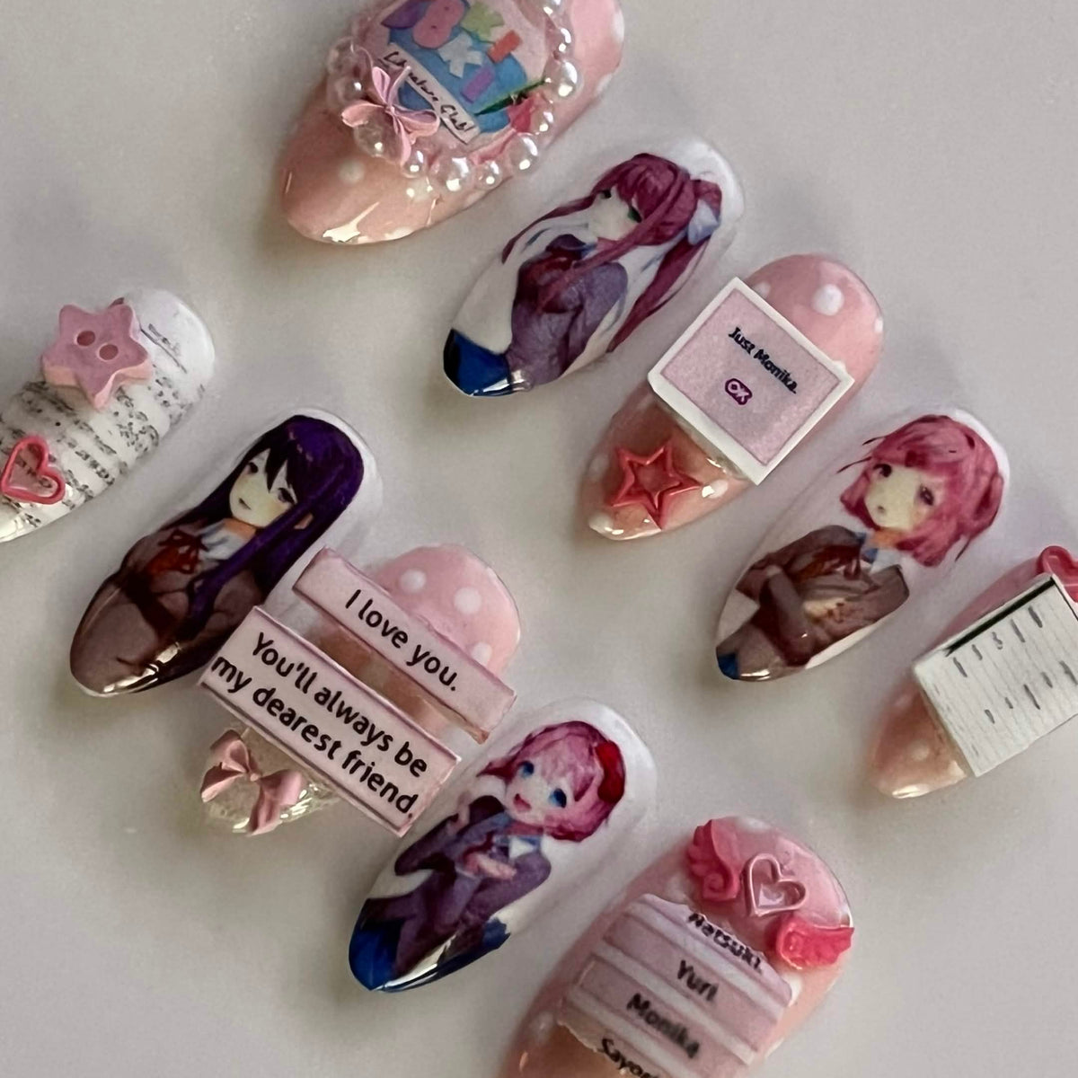 Doki Doki Literature Club press-on nails