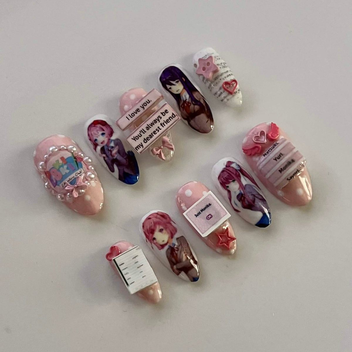 Doki Doki Literature Club press-on nails