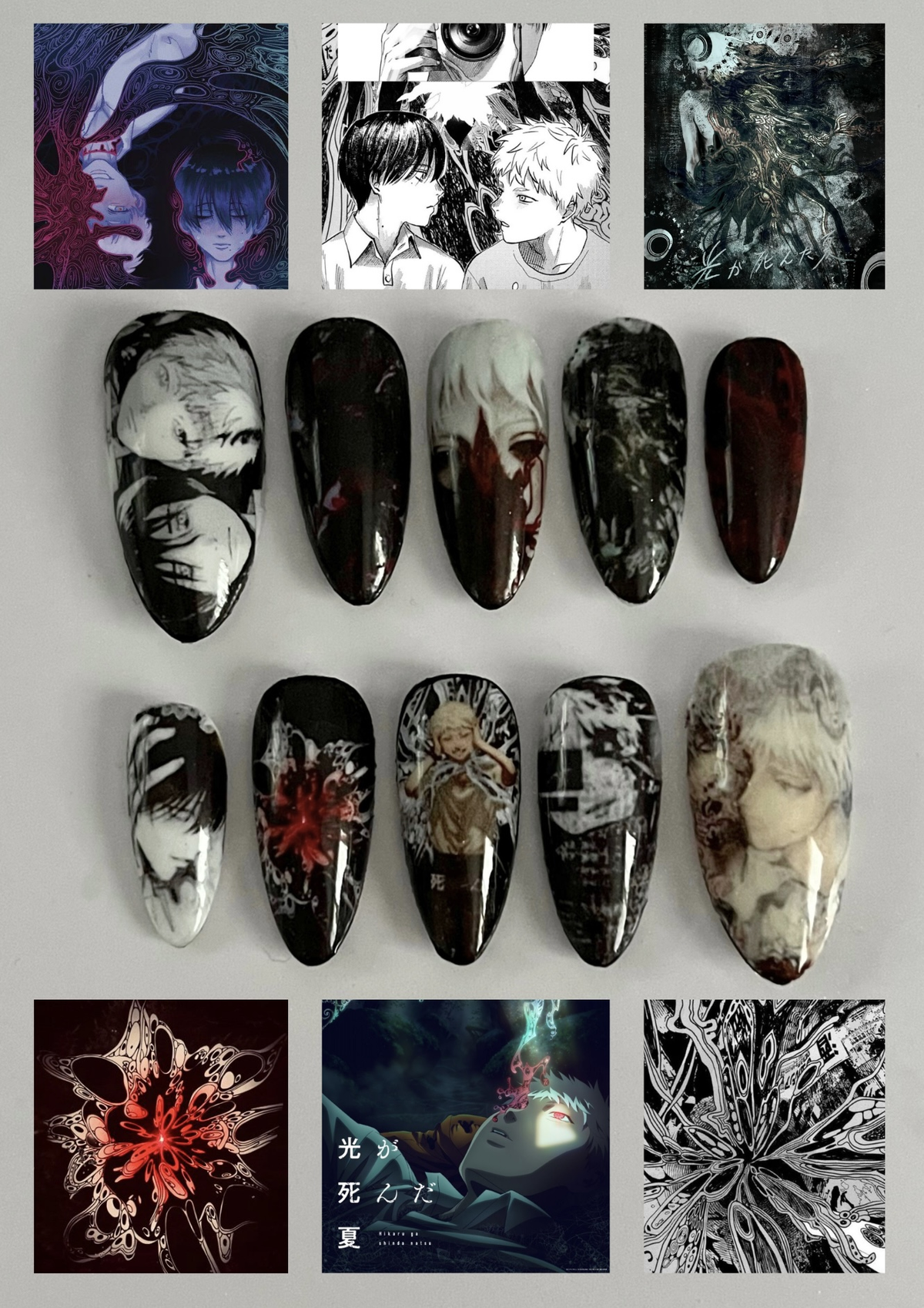 The Summer Hikaru Died press-on nails