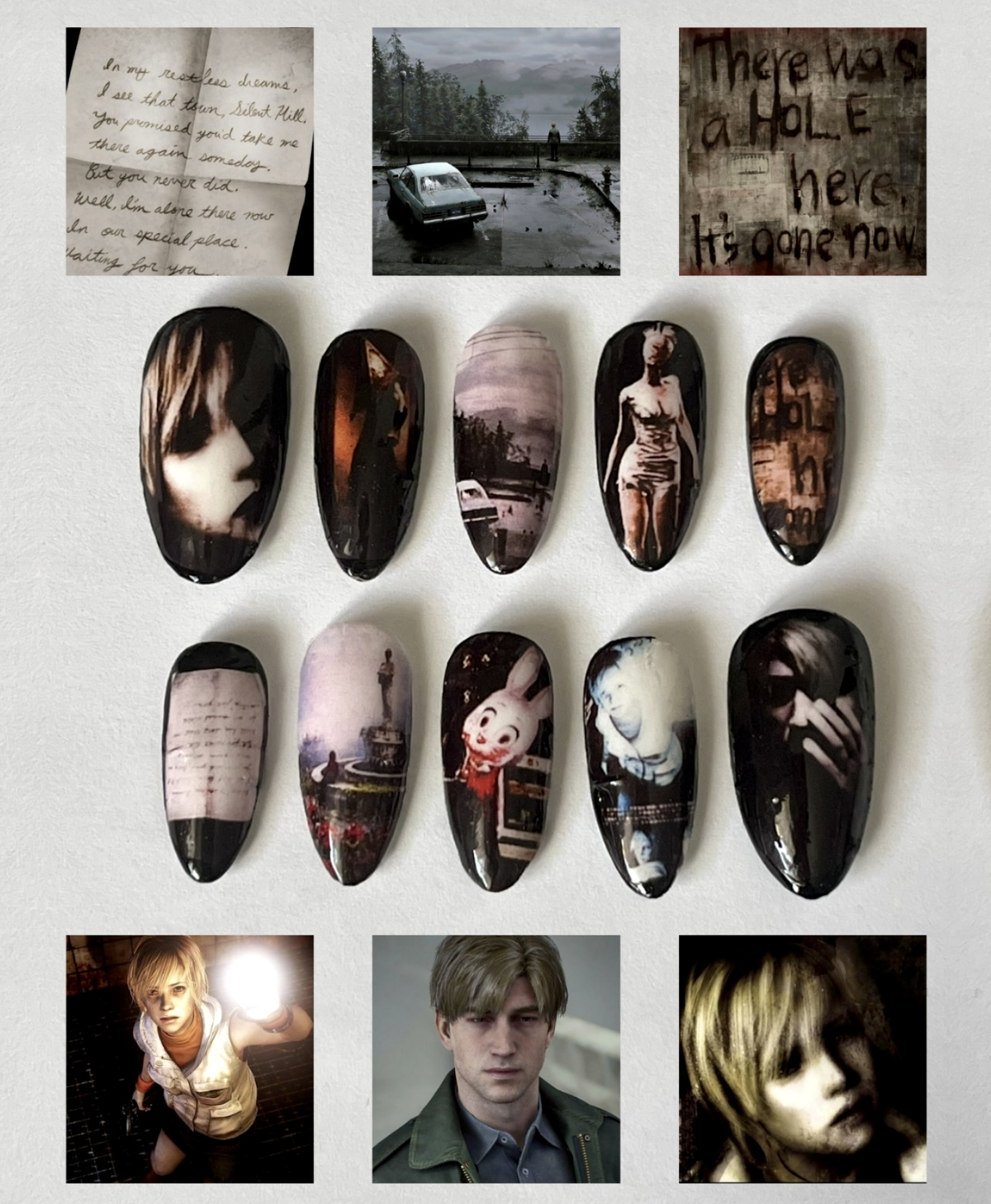 Silent Hill press-on nails